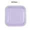 24 Count Lavender Square Paper Dessert Plates for Wedding Shower Birthday Party Use 7"